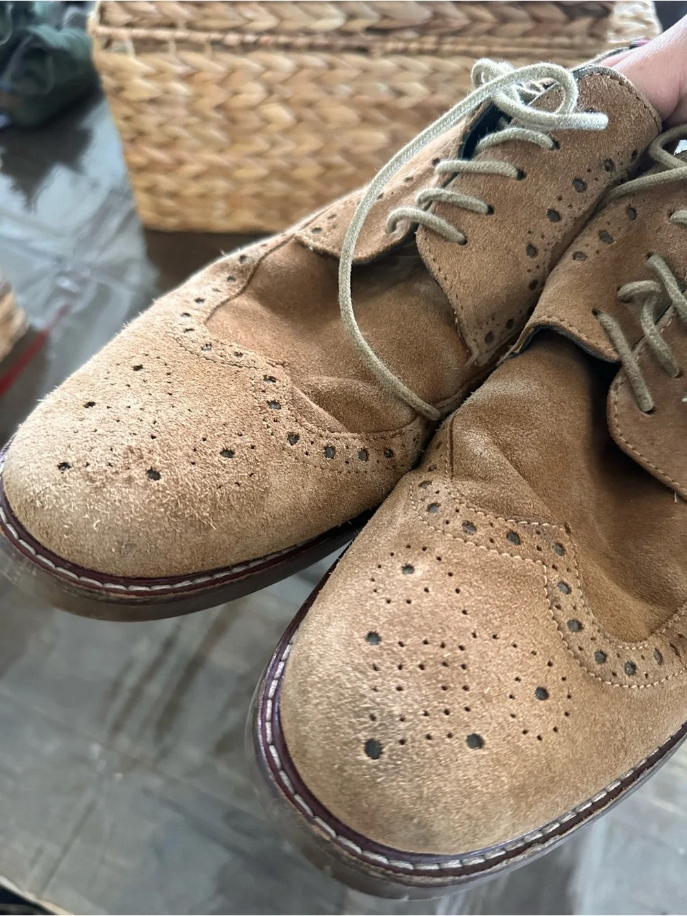 Ben Sherman Tan Suede longwing Derby Shoes